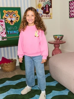 Rose - Sweat-shirt graphique oversize à col rond Eleanor Bowmer