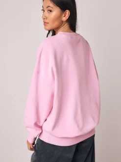 Rose - Sweat-shirt graphique avec perles et poisson