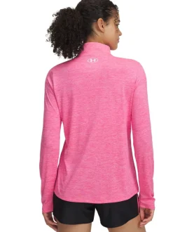 Rose - Sweat-shirt Under Armour Tech Twist 1/2 zippé