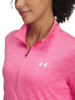Rose - Sweat-shirt Under Armour Tech Twist 1/2 zippé