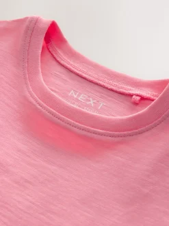 Rose - T-shirt 100% coton Daisy à manches courtes (3mois-7ans)