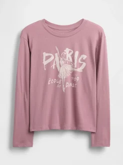 Rose - T-shirt graphique Gap décontracté (4-13ans) (4-13ans)