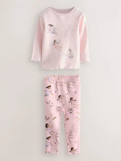 Rose / violet à motif fée - Lot de 3 pyjamas Snuggle (9mois-12ans)
