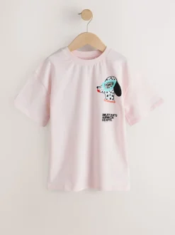Rose avec chien - T-shirt Kendra Dandry oversize (3-16ans)