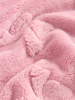 Rose avec nœud - Ensemble pyjama en jacquard en polaire 2 pièces (2-16ans)