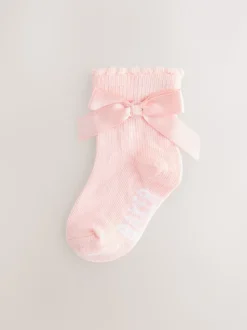 Rose avec nœud - Lot de 5 chaussettes Baker by Ted Baker fille