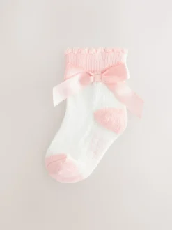 Rose avec nœud - Lot de 5 chaussettes Baker by Ted Baker fille
