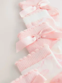 Rose avec nœud - Lot de 5 chaussettes Baker by Ted Baker fille