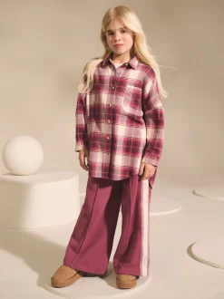 Rose baie - Chemise à carreaux (3-16ans)