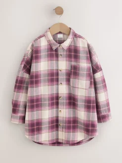 Rose baie - Chemise à carreaux (3-16ans)