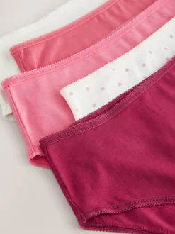Rose baie - Culotte en coton riche 5 Pack