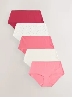 Rose baie - Culotte en coton riche 5 Pack