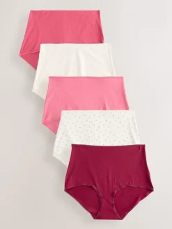 Rose baie - Culotte en coton riche 5 Pack