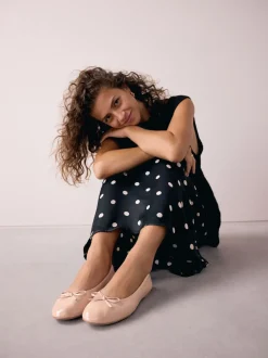 Rose blush verni - Ballerines à bout rond