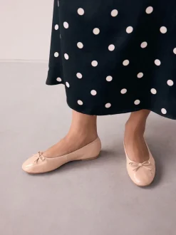 Rose blush verni - Ballerines à bout rond