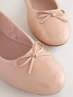 Rose blush verni - Ballerines à bout rond