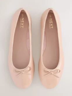 Rose blush verni - Ballerines à bout rond