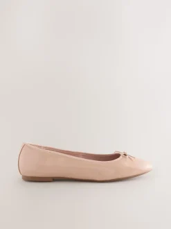 Rose blush verni - Ballerines à bout rond