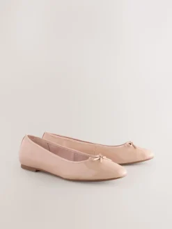 Rose blush verni - Ballerines à bout rond