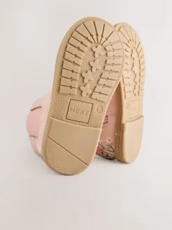 Rose brodé - Chelsea Ankle Boots