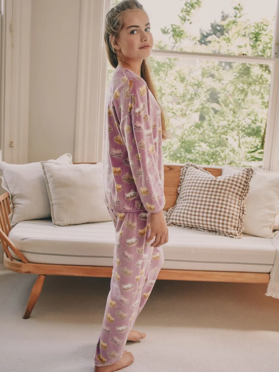 Rose Cataroon - Pyjama en laine polaire (3-16ans)