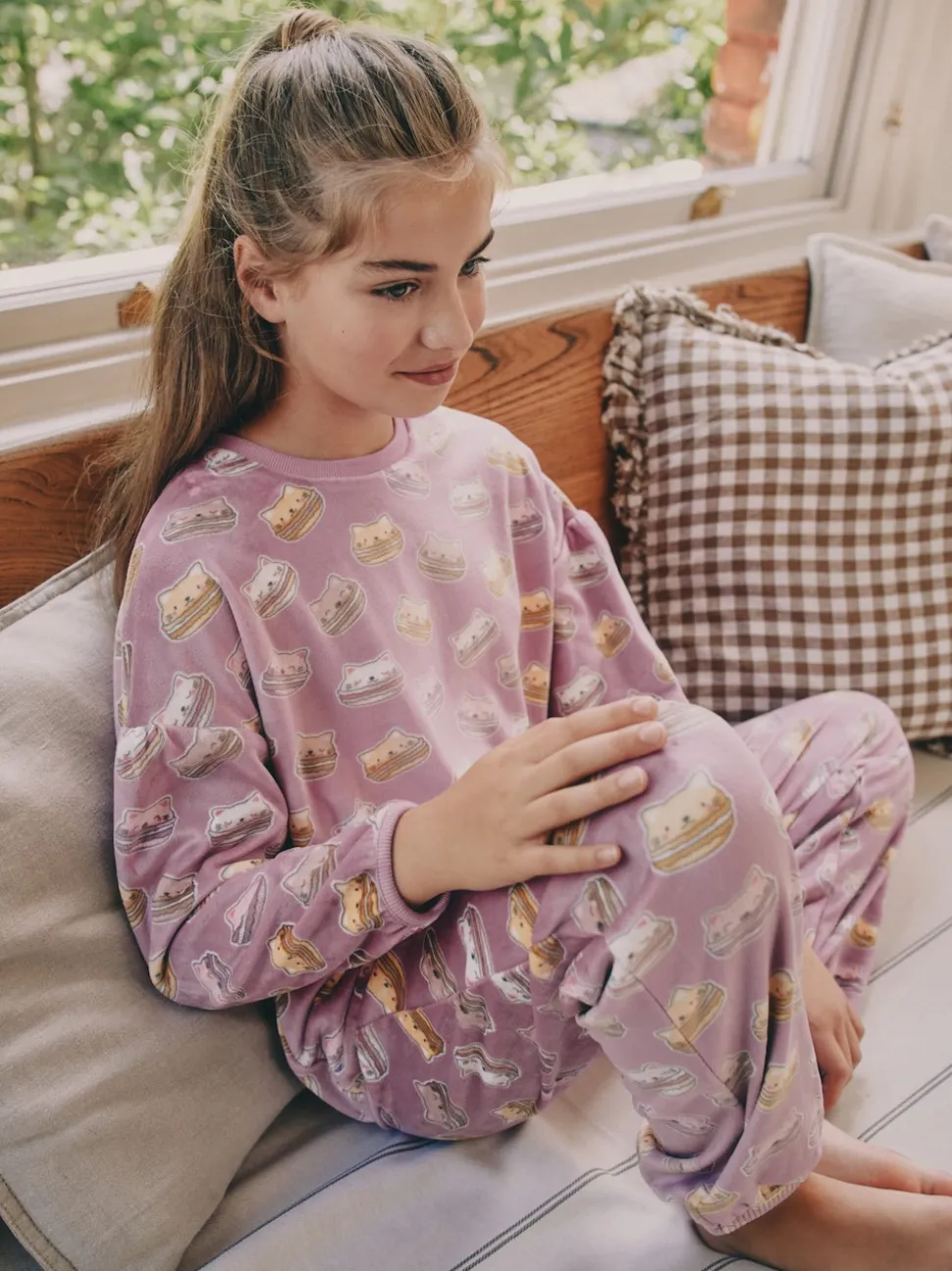 Rose Cataroon - Pyjama en laine polaire (3-16ans)