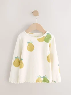 Rose clair - Lot de 5 hauts côtelés à manches longues (3mois-7ans)