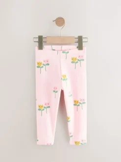 Rose clair - Lot de 5 leggings côtelés (3mois-7ans)