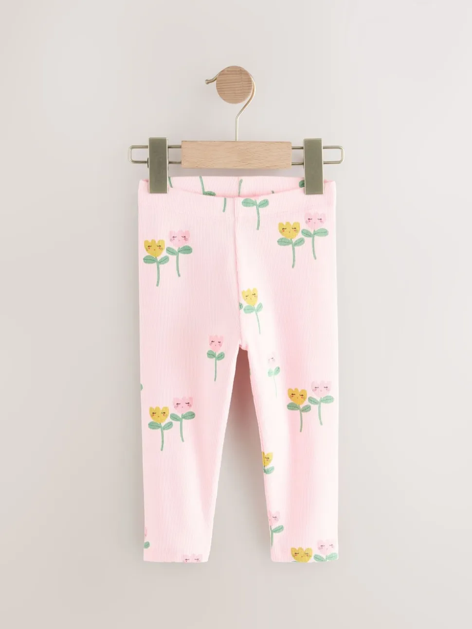 Rose clair - Lot de 5 leggings côtelés (3mois-7ans)