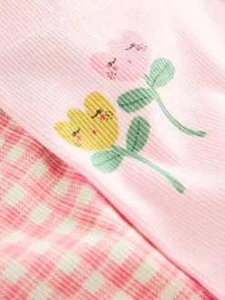 Rose clair - Lot de 5 leggings côtelés (3mois-7ans)