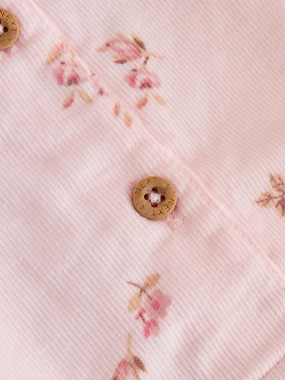 Rose clair à petites fleurs - Body à manches longues et salopette en velours côtelé imprimé bébé Ensemble 2 pièces (0mois-2ans)