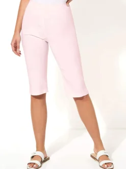 Rose clair - Short Roman stretch longueur genoux