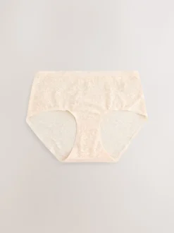 Rose corail - Dentelle sur l’ensemble Pas de VPL Slips 3 Lot