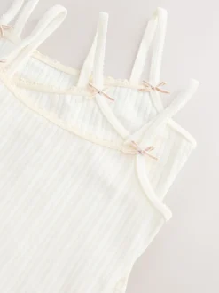 Rose écru rayé - Gilets cami texturés à bretelles Lot de 3 (1.5-16ans)