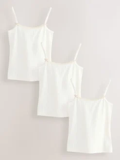 Rose écru rayé - Gilets cami texturés à bretelles Lot de 3 (1.5-16ans)