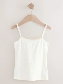Rose écru rayé - Gilets cami texturés à bretelles Lot de 3 (1.5-16ans)