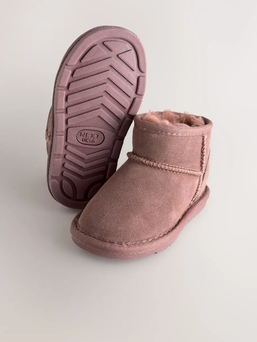 Rose déperlant - Bottes à enfiler en daim