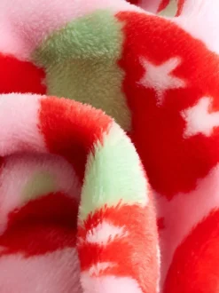 Rose et vert - Peignoir Eleanor Bowmer en polaire imprimé léopard