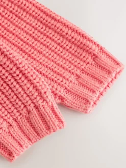 Rose fraise - Cardigan à dos brodé bébé (0mois-2ans)