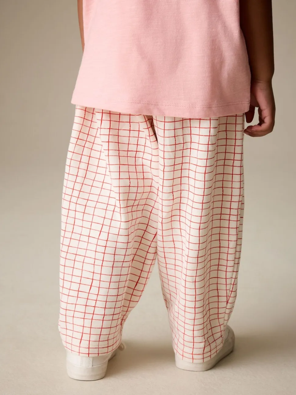 Rose fraise - Pantalons avec ornements style tonneau (3mois-7ans)