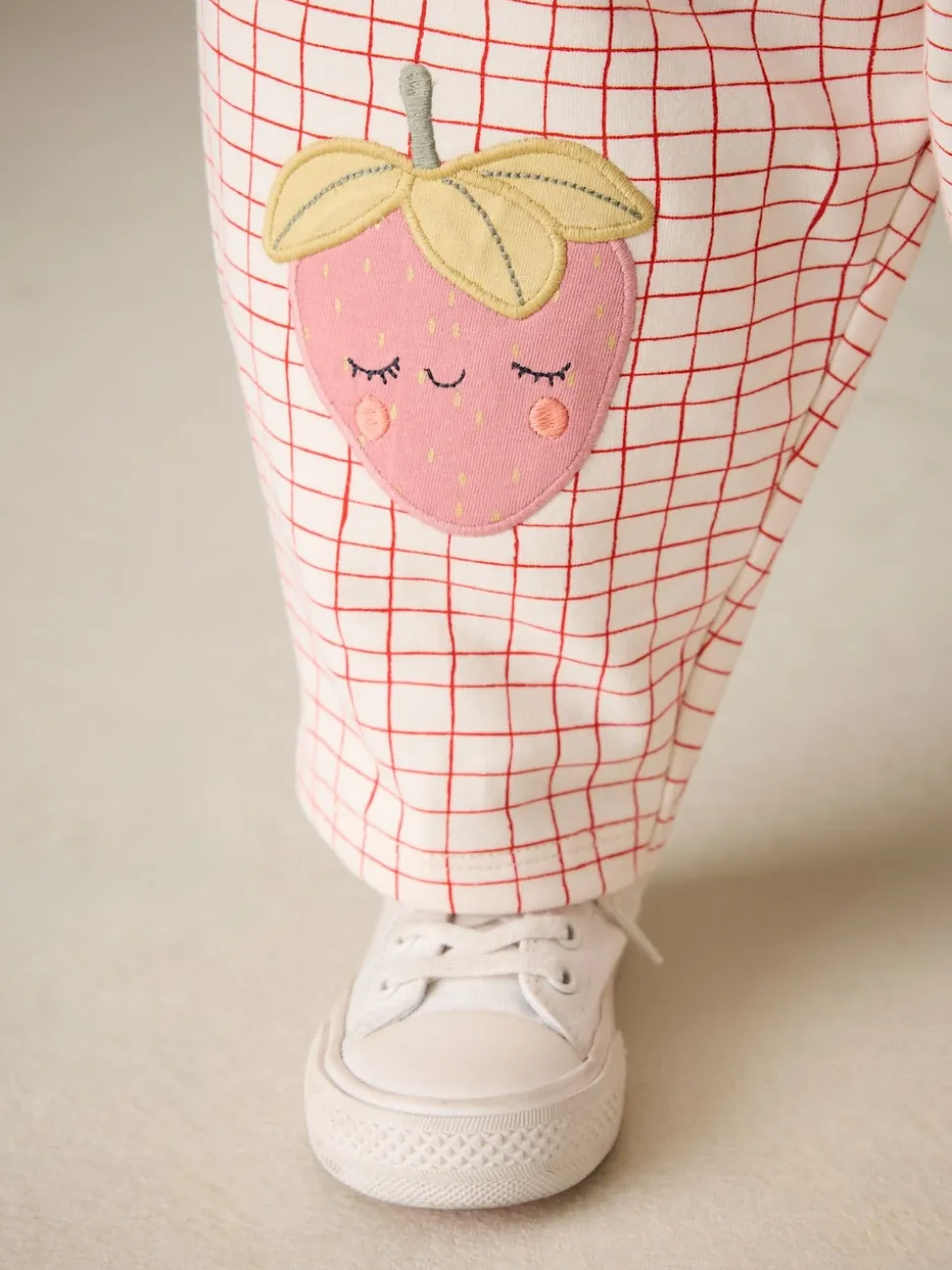 Rose fraise - Pantalons avec ornements style tonneau (3mois-7ans)