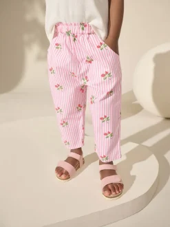 Rose fraise Imprimé - Pantalons à enfiler (3mois-7ans)