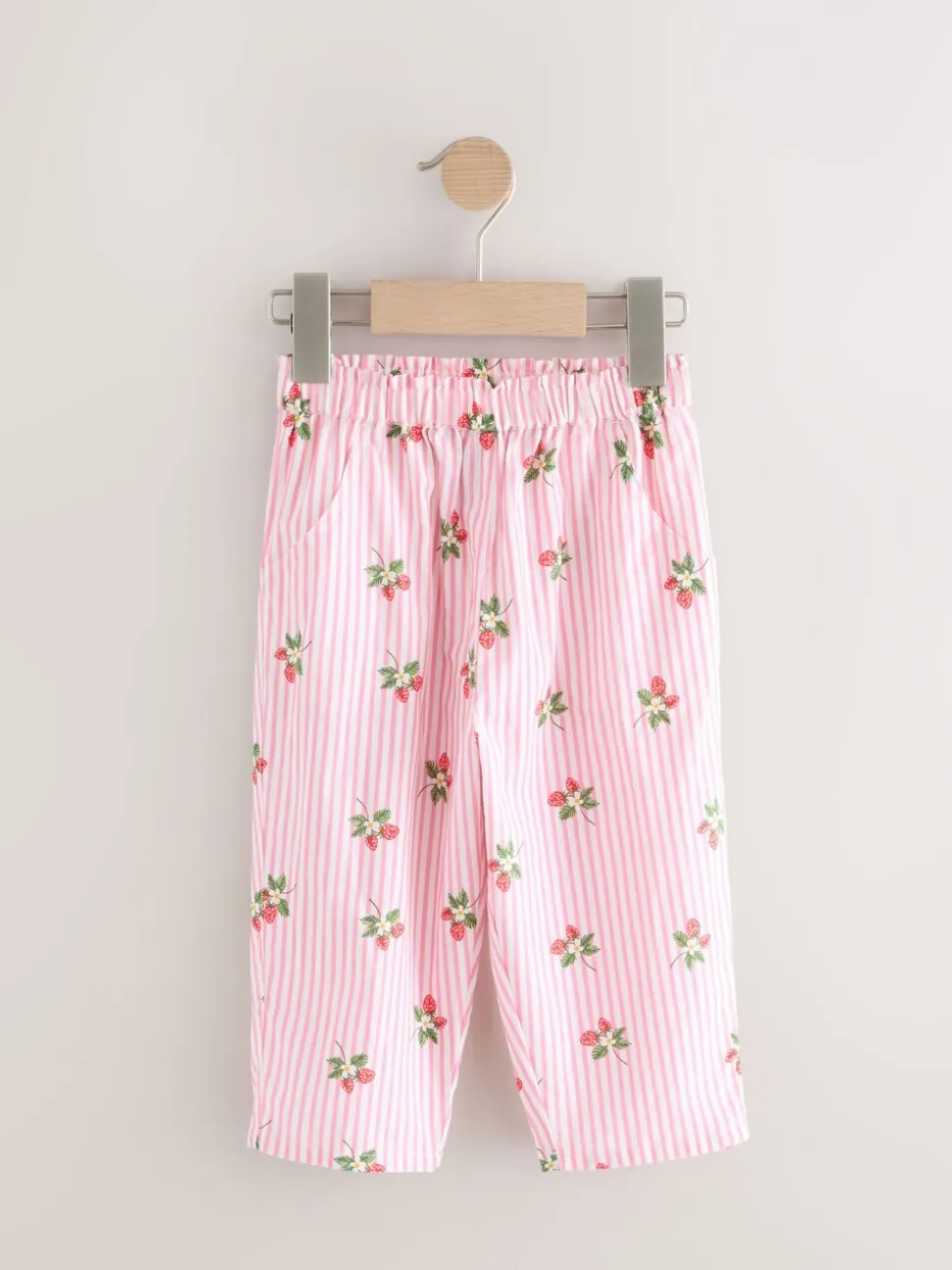 Rose fraise Imprimé - Pantalons à enfiler (3mois-7ans)
