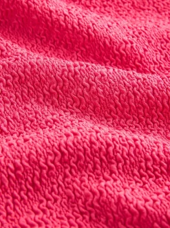 Rose froissé - Maillot de bain à encolure dégagée avec contrôle du ventre à larges bretelles