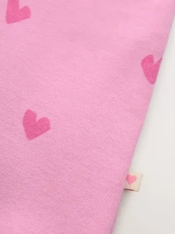 Rose imprimé cœur - Barboteuse bébé en jersey (0mois à3ans)