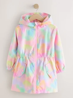 Rose imprimé marbré - Cagoule imprimée imperméable (3-16ans)