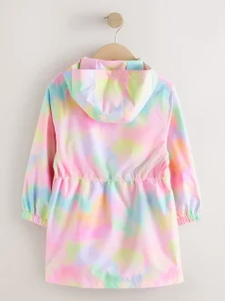 Rose imprimé marbré - Cagoule imprimée imperméable (3-16ans)