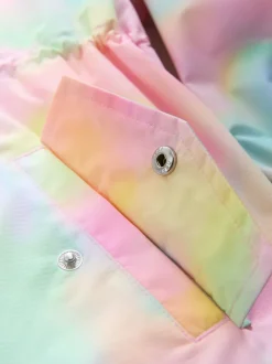 Rose imprimé marbré - Cagoule imprimée imperméable (3-16ans)