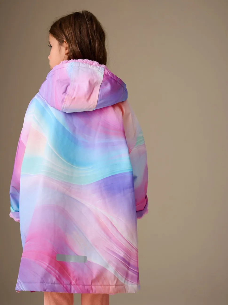 Rose imprimé marbré - Peignoir à langer imperméable (3-16ans)