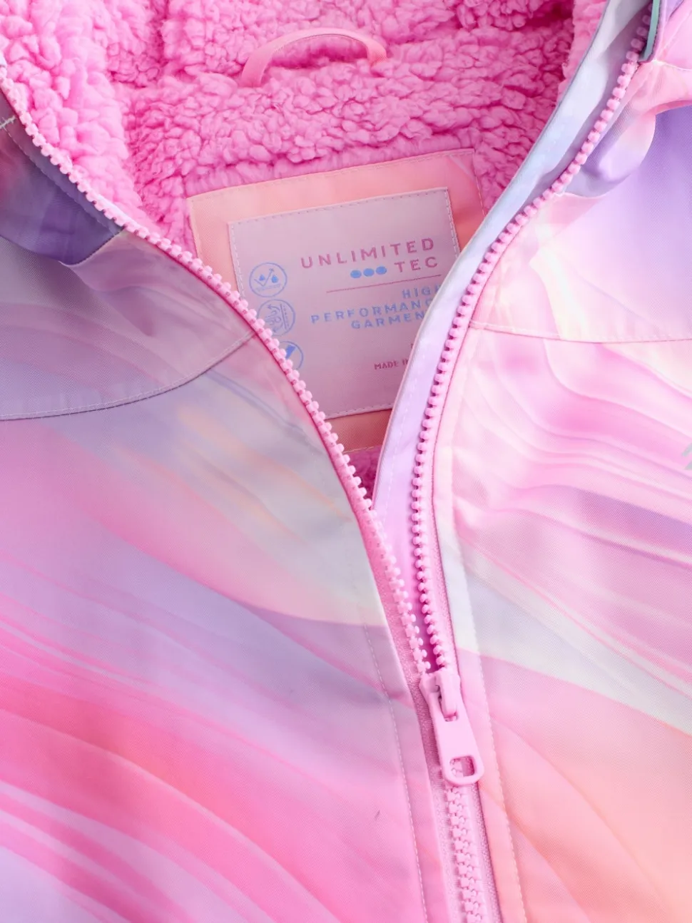 Rose imprimé marbré - Peignoir à langer imperméable (3-16ans)